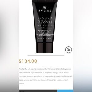 NEW Avant Full size 1.69 fl oz deluxe Hyaluronic Acid Face and eye night cream